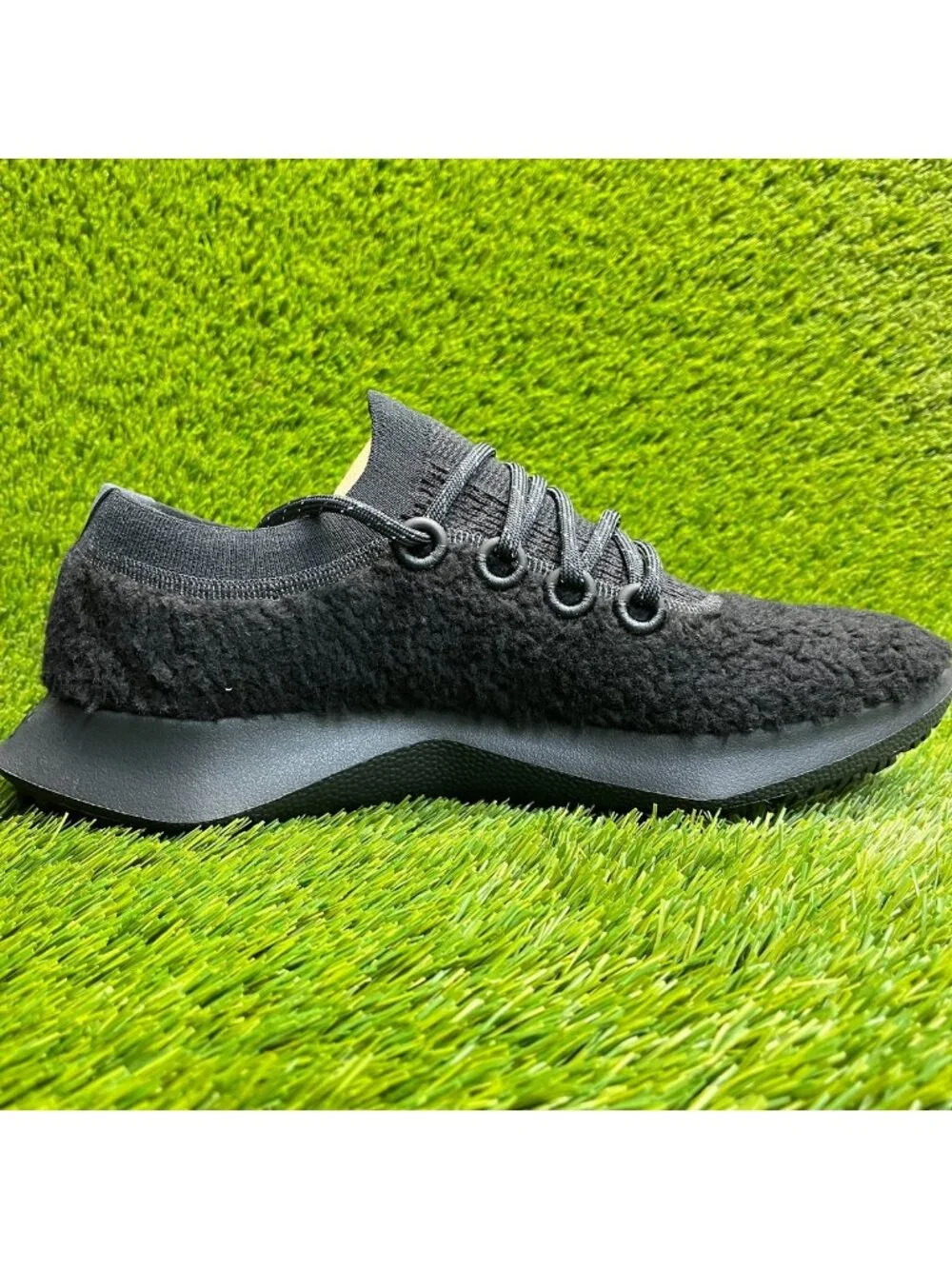 Allbirds Wool Dasher 2 Fluff Mens Size 13 Black Athletic Running Shoes Sneakers